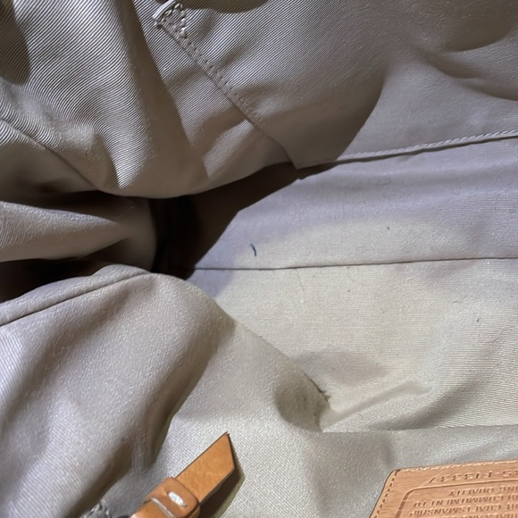 🤎🤎 Coach Signature Hampton Optic Bag Purse Stripe Cream White Satchel - Picture 9 of 16